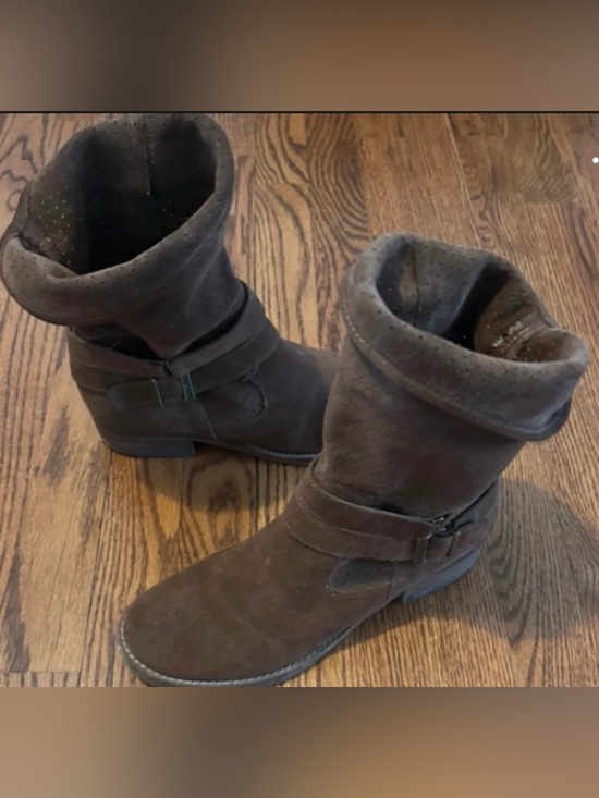 Crown Vintage Shoes - crown vintage brown suede buckle boots